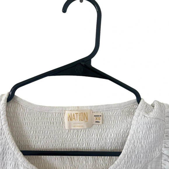 Nation LTD White Voluminous Short sleeve NEW - Picture 2 of 6